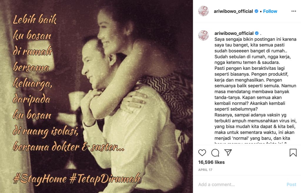 Ari Wibowo dan istri