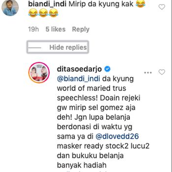 Reaksi Menohok Dita Soedarjo Dibilang Mirip Pelakor Yeo Da Kyung