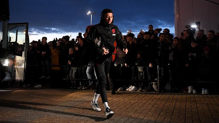 DERBY, ENGLAND - MARCH 05: Jesse Lingard of Manchester United arrives prior to the FA Cup Fifth Round match between Derby County and Manchester United at Pride Park on March 05, 2020 in Derby, England. (Photo by Michael Regan/Getty Images)