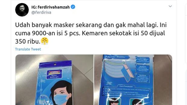 Harga Masker Kembali Normal dan Tak Langka di Pasaran, Penimbun Rugi Miliaran