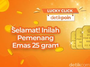 Selamat! Ini Dia Pemenang Hadiah Emas 25 Gram Lucky Click detikPoin Selamat! Ini Dia Pemenang Hadiah Emas 25 Gram Lucky Click detikPoin