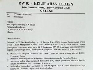 Klarifikasi soal Surat Edaran RW di Kota Malang Tolak Tenaga Medis Ngekos Klarifikasi soal Surat Edaran RW di Kota Malang Tolak Tenaga Medis Ngekos