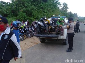 Polisi Grebek Balap Liar Dekat Kantor Walkot Palopo, Motor Pelat Merah Disita