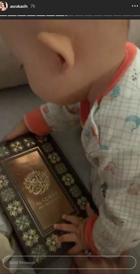Intip Momen Anak Aura Kasih Ikut Sahur & Belajar Baca Al Quran