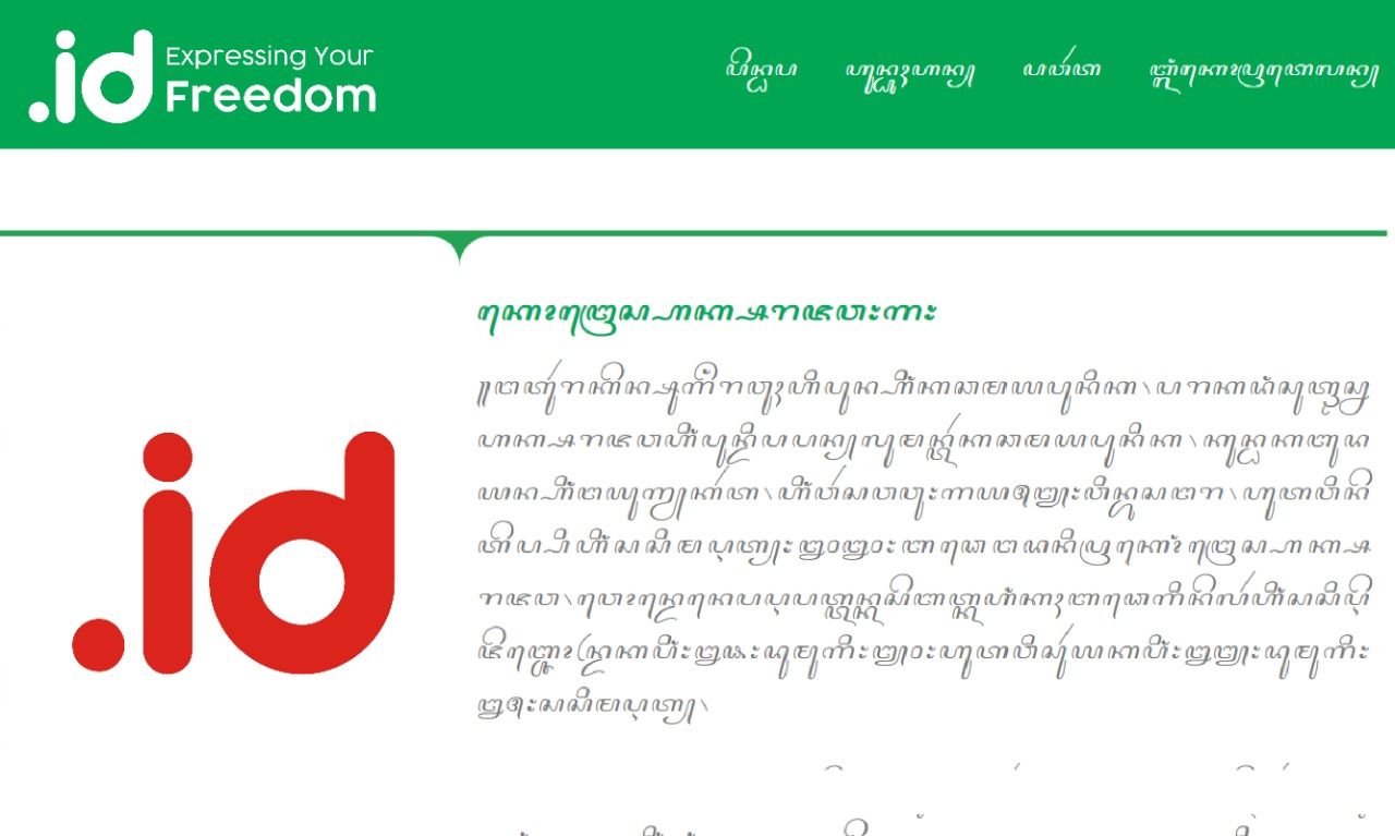 Pengelola Nama Domain Internet Indonesia (Pandi) berencana meluncurkan domain yang tak biasa, yakni beraksara jawa penuh.
