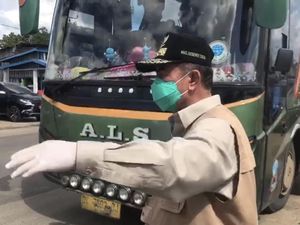 Hendak Masuk Sumbar, Bus AKAP Berpenumpang Disuruh Putar Balik