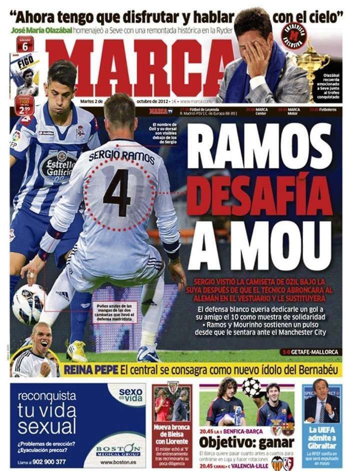 Sergio Ramos dan Mesut Oezil