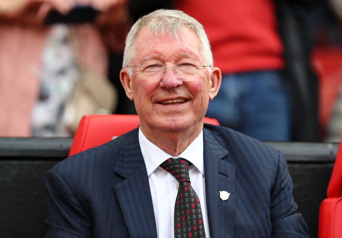 MANCHESTER, ENGLAND - MAY 26: Sir Alex Ferguson, manager of Manchester United 99 Legends looks on during the Manchester United 99 Legends and FC Bayern Legends match at Old Trafford on May 26, 2019 in Manchester, England. (Photo by Matthew Lewis/Getty Images)