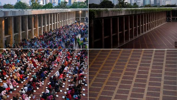 Potret Bukber di Istiqlal Sebelum dan Saat Corona