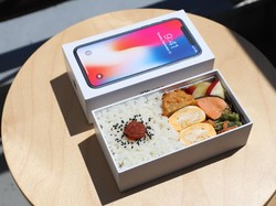 Nyeleneh! Netizen Ini Pakai Kardus Handphone Sebagai Kotak Makan