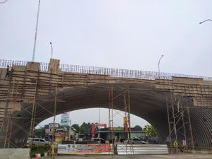 Lagi PSBB, Flyover Gaplek Anti Macet di Pamulang Mulai Berwujud