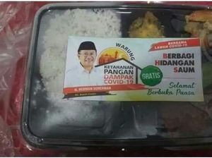 Bantuan Nasi Kotak Berstiker Plt Bupati Cianjur Disorot Publik