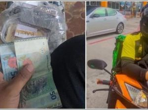 Antar Kue di Tengah Hujan Deras, Ojol Ini Dapat Tip Rp 346 Ribu! Antar Kue di Tengah Hujan Deras, Ojol Ini Dapat Tip Rp 346 Ribu!