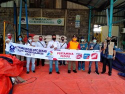 PSBB di Kota Bekasi, Pertamina & Hiswana Migas Donasi 5 Ton Beras