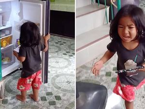 Agar Anaknya Tak Curi Makanan, Ibu Ini Pasang Foto Hantu di Kulkas