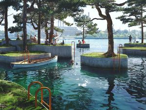 Taman Terapung Cantik di Denmark Taman Terapung Cantik di Denmark