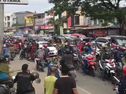 Hari Pertama PSBB di Gowa, Lalin di Perbatasan Arah Makassar Macet 4 Km