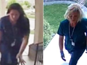 2 Wanita Berseragam Perawat Curi Paket di Teras Rumah Warga AS 2 Wanita Berseragam Perawat Curi Paket di Teras Rumah Warga AS