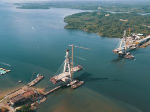 Progres 76%, Proyek Jembatan Pulau Balang Dipastikan Rampung 2021 Progres 76%, Proyek Jembatan Pulau Balang Dipastikan Rampung 2021