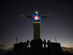 Patung Kristus di Brasil Kenakan Masker saat Pandemi Corona