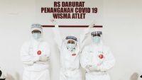 Potret Selebgram Falla Adinda Jadi Relawan Medis Corona di Wisma Atlet