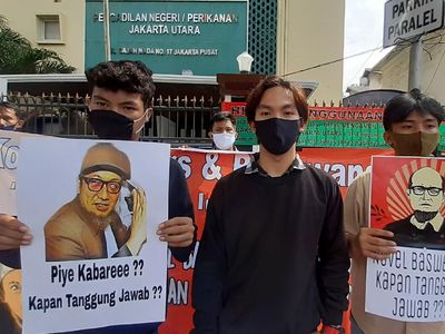 Sidang Kasus Air Keras Novel Baswedan Diwarnai Aksi