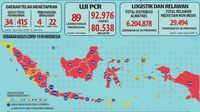 Update Tampilan Peta Indonesia Terinfeksi Corona di 10 Provinsi