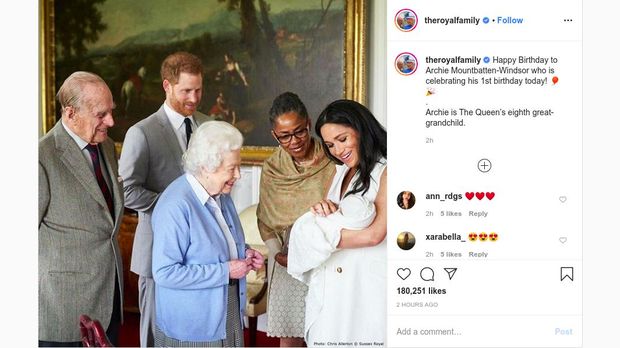 Unggahan Ratu Elizabeth II