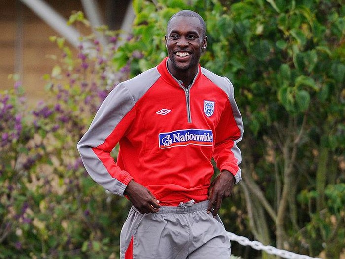 ST ALBANS, ENGLAND - OCTOBER 06: Carlton Cole makes his way out to the England training session at London Colney on October 6, 2009 in St Albans, England.  (Photo by Michael Regan/Getty Images)