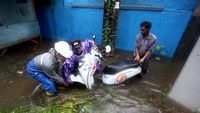 Banjir Akibat Hujan Deras Rendam Banda Aceh