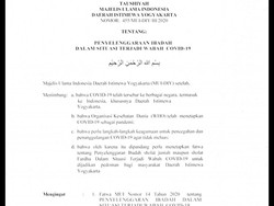 Masa Pandemi Corona, MUI DIY Anjurkan Umat Islam Salat Id di Rumah