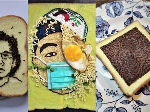 Warga Indonesia Sampaikan Pesan Lawan Virus Corona Lewat Roti Meses