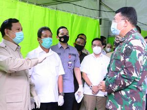 Prabowo Tinjau Kesiapan RS dr Suyoto Pusrehab Kemhan Jadi RS Rujukan Corona