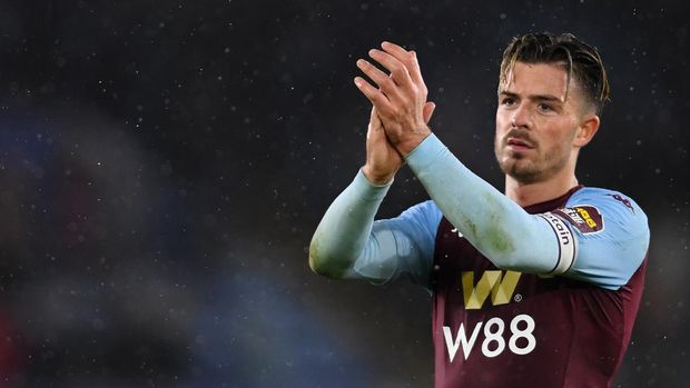 LEICESTER, ENGLAND - MARCH 09: Jack Grealish of Aston Villa looks dejected after defeat in the Premier League match between Leicester City and Aston Villa at The King Power Stadium on March 09, 2020 in Leicester, United Kingdom. (Photo by Ross Kinnaird/Getty Images)