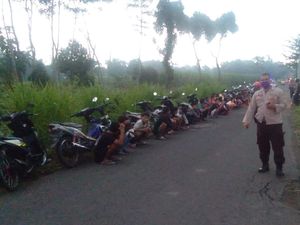 Balap Liar Jelang Buka Puasa, Belasan Remaja Diamankan Polisi Kediri