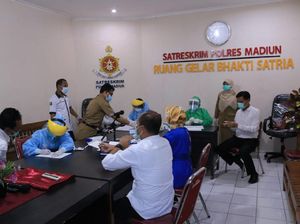 50 Personel dan Tahanan Polres Madiun Rapid Test, Hasilnya Non Reaktif
