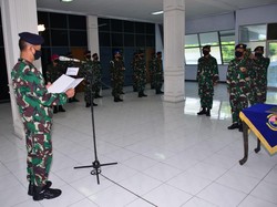 Lanal Banyuwangi Berganti Pimpinan, Sertijab Terapkan Physical Distancing