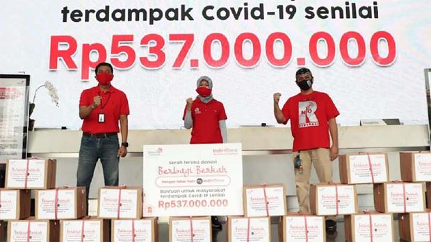IndiHome Serahkan 3.000 Paket Sembako Senilai Rp537 Juta kepadaMasyarakat Terdampak COVID-19 melalui Program Donasi BerbagiBerkah