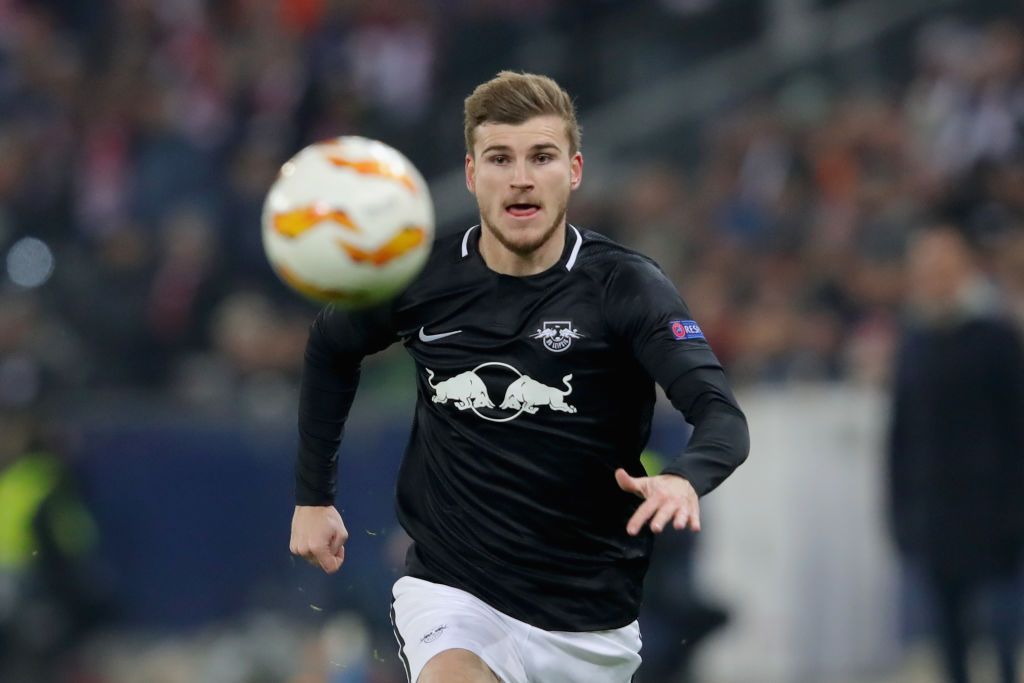 SALZBURG, AUSTRIA - NOVEMBER 29: Timo Werner of Leipzig runs with the ball during the UEFA Europa League Group B match between RB Salzburg and RB Leipzig at on November 29, 2018 in Salzburg, Austria. (Photo by Alexander Hassenstein/Getty Images)