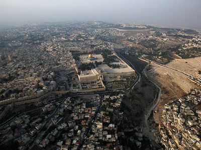 Melihat Komplek Al Aqsa dari Ketinggian
