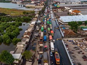 Begini Potret Banjir Rob di Demak