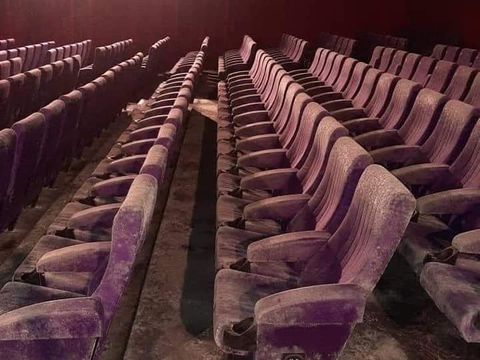 Moldy cinema chair