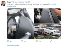 Duh, Baru Sebulan Dibeli, Setir Tesla Model 3 Ini Copot Sendiri