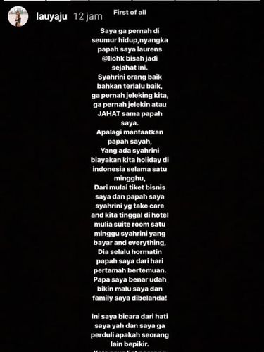 Instagram story tentang syahrini