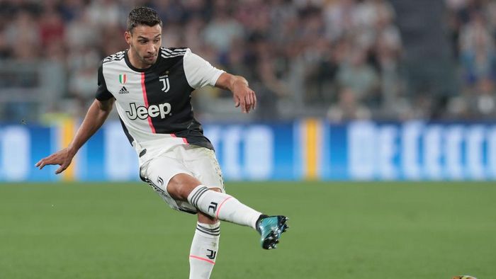 Mattia De Sciglio, Juventus TURIN, ITALY - AUGUST 31: Mattia De Sciglio of Juventus in action during the Serie A match between Juventus and SSC Napoli at Allianz Stadium on August 31, 2019 in Turin, Italy. (Photo by Emilio Andreoli/Getty Images )