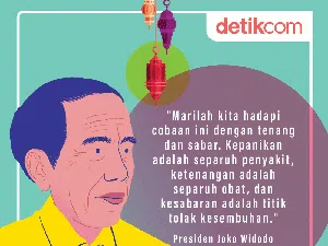Presiden Jokowi: Hadapi Cobaan dengan Tenang dan Sabar Presiden Jokowi: Hadapi Cobaan dengan Tenang dan Sabar