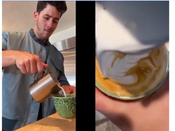 Bikin Latte Art Jadi Hobi Baru Nick Jonas Selama Karantina