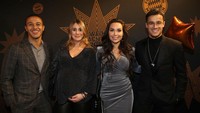 Ini adalah pemain Bayern Munich Thiago Alcantara bersama istri, Julia Vigas. Philippe Coutinho, pemain yang dipinjam Bayern dari Barcelona, juga ditemani istrinya, Aine.(Foto: Getty Images/Alexander Hassenstein)
