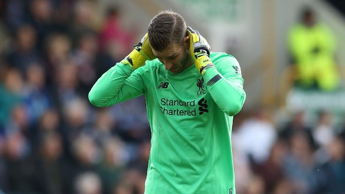 BURNLEY, ENGLAND - AUGUST 31: Adrian of Liverpool reacts during the Premier League match between Burnley FC and Liverpool FC at Turf Moor on August 31, 2019 in Burnley, United Kingdom. (Photo by Jan Kruger/Getty Images)