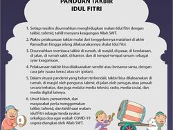 Infografik Panduan Takbir Idul Fitri 